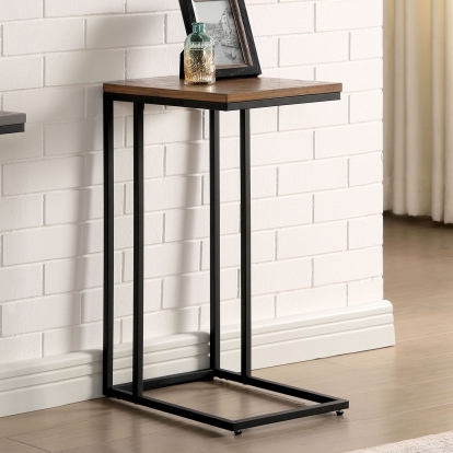 Liestal Dark Oak/Black Side Table Model CM-AC386A by Furniture of America