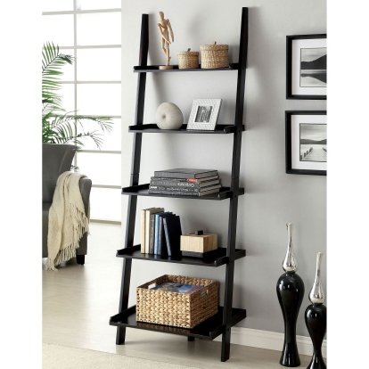 Sion Black Ladder Shelf Model CM-AC6213BK by Furniture of America
