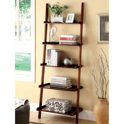 Sion Cherry Ladder Shelf Model CM-AC6213CH by Furniture of America