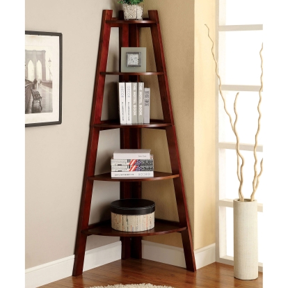 Lyss Cherry Ladder Shelf Model CM-AC6214CH by Furniture of America