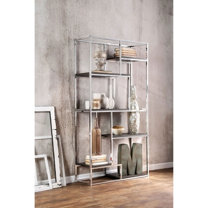 Elvira Chrome Display Shelf Model CM-AC6264CRM by Furniture of America
