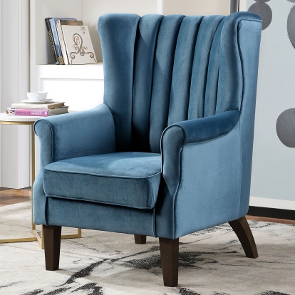 Reynosa Dark Teal Accent Chair Model CM-AC670TL by Furniture of America