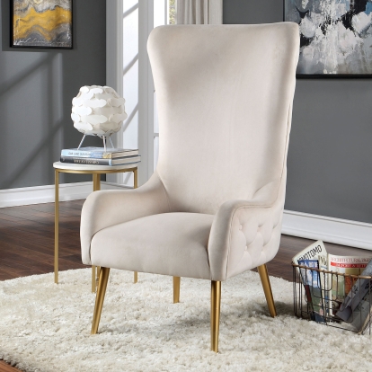 Quintana Beige Accent Chair Model CM-AC672BG by Furniture of America