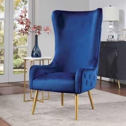 Quintana Navy Accent Chair Model CM-AC672NV by Furniture of America