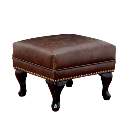 Vaugh Rustic Brown Ottoman Model CM-AC6801BR-OT by Furniture of America
