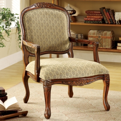 Quintus Antique Oak Accent Chair Model CM-AC6919 by Furniture of America