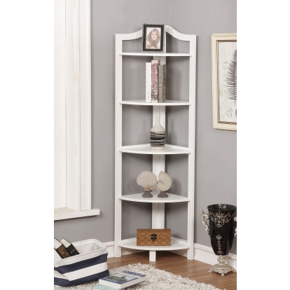 Alyssa White Ladder Shelf Model CM-AC804WH by Furniture of America