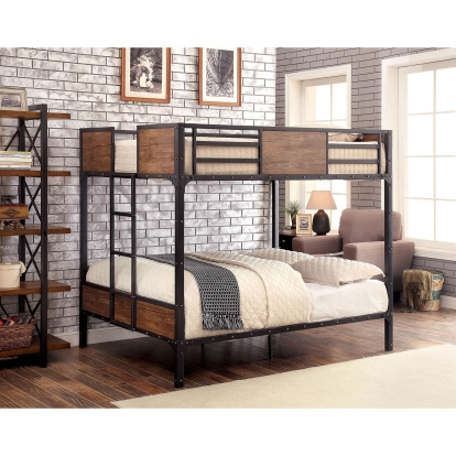 Clapton Black Full/Full Bunk Bed Model CM-BK029FF by Furniture of America