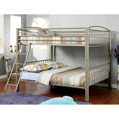 Lovia Metallic Gold Full/Full Bunk Bed Model CM-BK1037F by Furniture of America