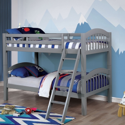 Coneysland Gray Twin/Twin Bunk Bed Model CM-BK524-GY-BED by Furniture of America