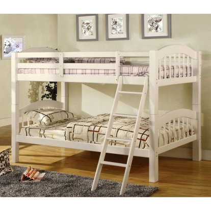 Coneysland White Twin/Twin Bunk Bed Model CM-BK524-W-BED by Furniture of America