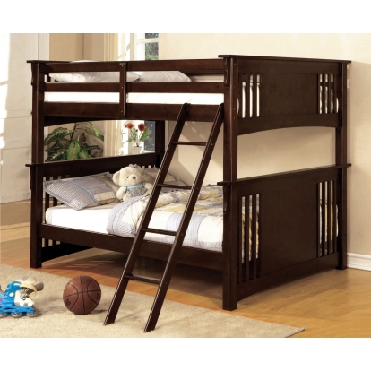 Spring Creek Dark Walnut Full/Full Bunk Bed Model CM-BK603EXP-BED by Furniture of America