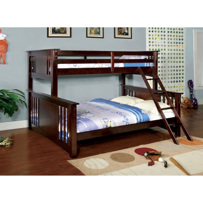 Spring Creek Dark Walnut Twin XL/Queen Bunk Bed Model CM-BK604-BED by Furniture of America