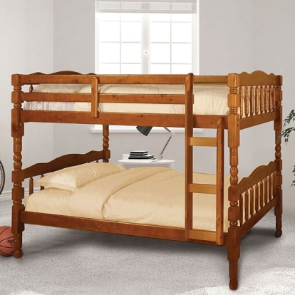 Catalina Oak Twin/Twin Bunk Bed Model CM-BK606A-BED by Furniture of America