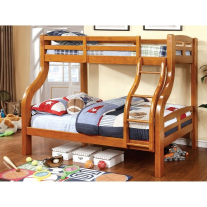 Solpine Oak Twin/Full Bunk Bed Model CM-BK618-BED by Furniture of America