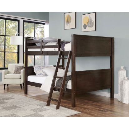 Stamos Walnut Full/Full Bunk Bed Model CM-BK658WN-FF-BED by Furniture of America