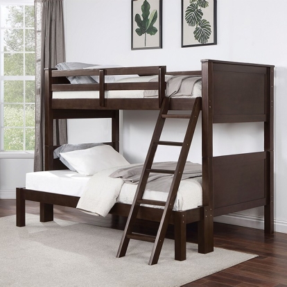 Stamos Walnut Twin/Full Bunk Bed Model CM-BK658WN-TF-BED by Furniture of America