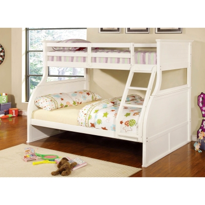 Canova White Twin/Full Bunk Bed Model CM-BK923-BED by Furniture of America