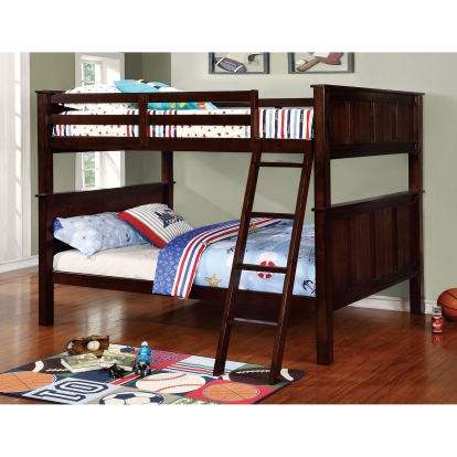 Gracie Dark Walnut Full/Full Bunk Bed Model CM-BK930FF-BED by Furniture of America