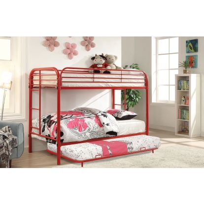Opal Red Twin/Twin Bunk Bed Model CM-BK931RD-TT by Furniture of America