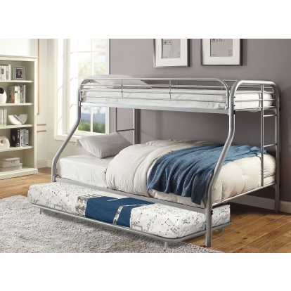 Opal Silver Twin/Full Bunk Bed Model CM-BK931SV-TF by Furniture of America