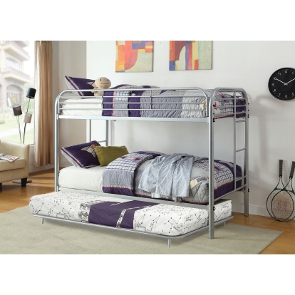 Opal Silver Twin/Twin Bunk Bed Model CM-BK931SV-TT by Furniture of America
