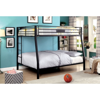 Claren Black Full/Queen Bunk Bed Model CM-BK939FQ-BED by Furniture of America
