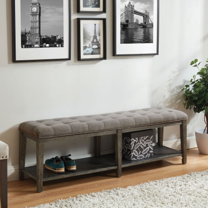 Tayah Gray Bench Model CM-BN5666GY by Furniture of America