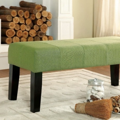 Furniture Of America Bury Contemporary Fabric Green Bench | CM-BN6006GR