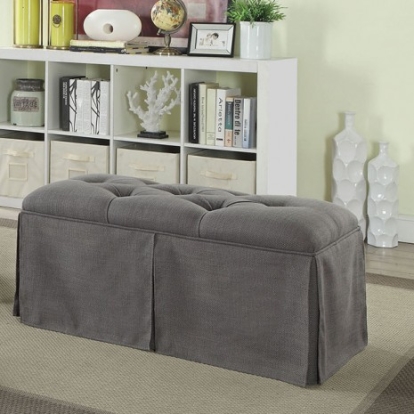 Furniture of America Kilrush Transitional Solid with Wood Gray Bench Model CM-BN6176GY