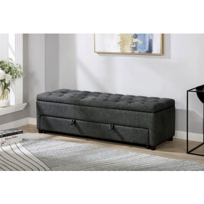 Aguda Dark Gray Storage Bench Model CM-BN6352GY by Furniture of America
