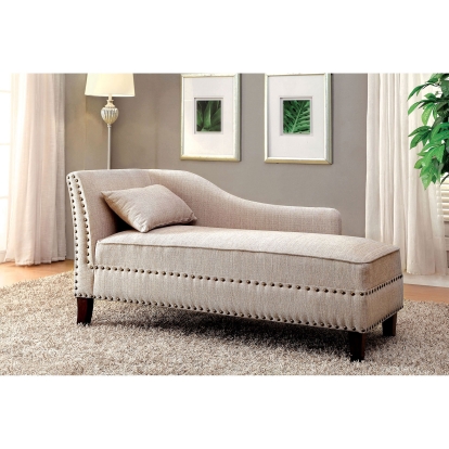 Stillwater Beige Chaise Model CM-CE2185BG by Furniture of America