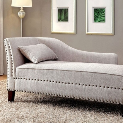 Furniture of America Stillwater Transitional Linen-Like with Wood Beige Bench Model CM-CE2185BG