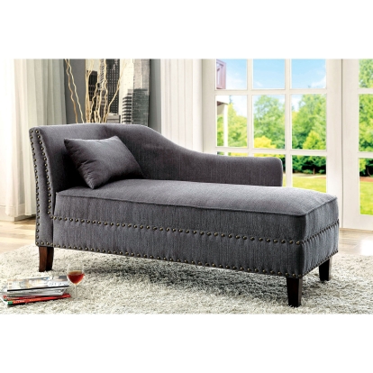 Stillwater Gray Chaise Model CM-CE2185GY by Furniture of America
