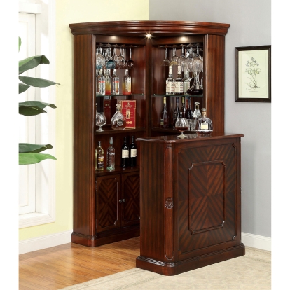 Voltaire Dark Cherry Curio Cabinet Model CM-CR142-CURIO by Furniture of America
