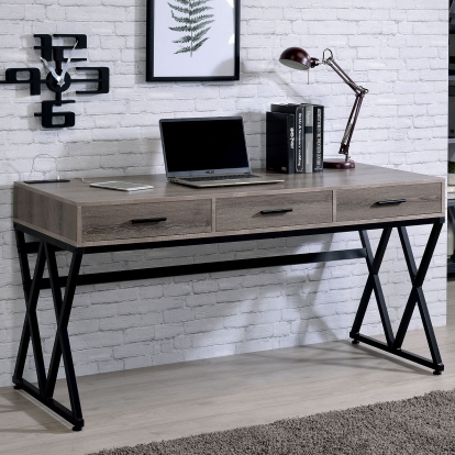 Moers Gray/Sand Black Desk Model CM-DK921 by Furniture of America