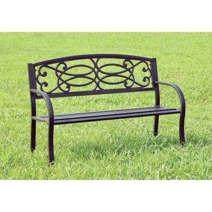 Potter Black Patio Steel Bench Model CM-OB1808 by Furniture of America