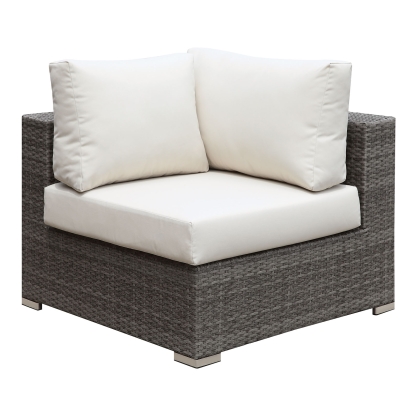 Somani Light Gray/Ivory Corner Chair Model CM-OS2128-A by Furniture of America