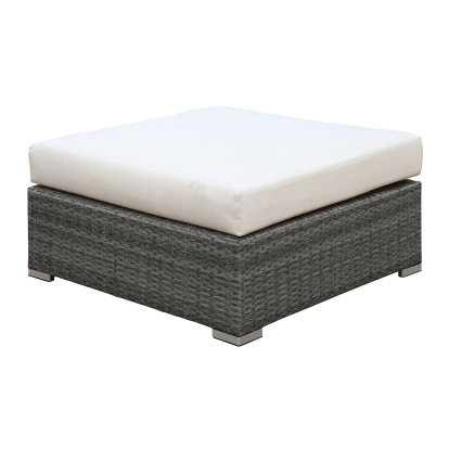 Somani Light Gray/Ivory Large Ottoman Model CM-OS2128-F by Furniture of America