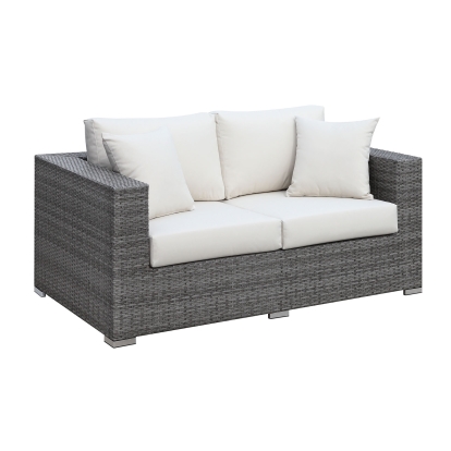 Somani Light Gray/Ivory Loveseat with 2 Pillows Model CM-OS2128-J by Furniture of America