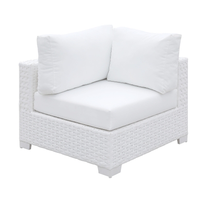 Somani White Corner Chair Model CM-OS2128WH-A by Furniture of America
