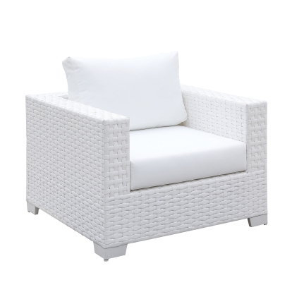 Somani White Arm Chair Model CM-OS2128WH-I by Furniture of America
