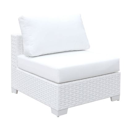 Somani White Armless Chair Model CM-OS2128WH-M by Furniture of America