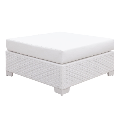 Somani White Large Ottoman Model CM-OS2128WH-F by Furniture of America