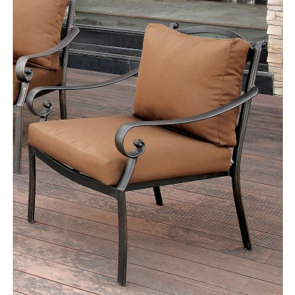 Bonquesha Brown/Distressed Black Arm Chair Model CM-OS2501-CH by Furniture of America