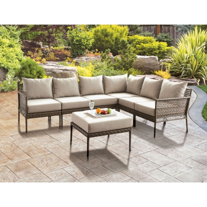 Aleisha Gray/Beige Patio Sectional Model CM-OS2599-SECT by Furniture of America