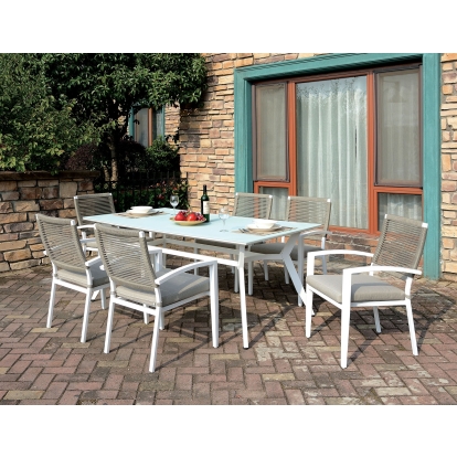 Arisha White Patio Table Model CM-OT2140T-TABLE by Furniture of America