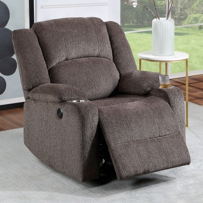 Hadrian Brown Power Recliner Model CM-RC6749BR by Furniture of America
