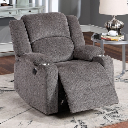 Hadrian Gray Power Recliner Model CM-RC6749GY by Furniture of America
