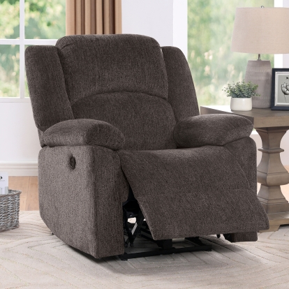 Charon Brown Power Recliner Model CM-RC6763BR by Furniture of America